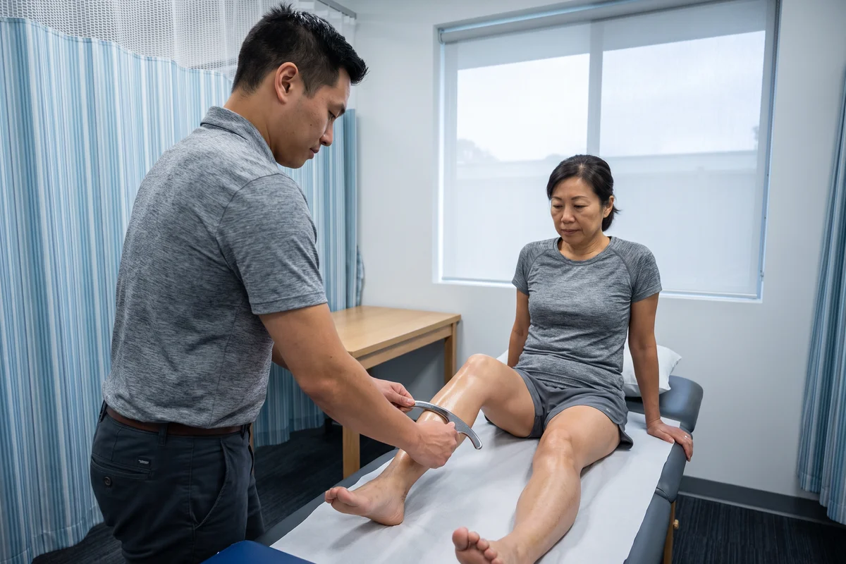 Therapist treating a patient for tendinitis at Ability Allies in Seacoast, NH